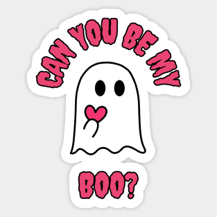 Halloween Can You Be My Boo Lovely Ghost Sticker